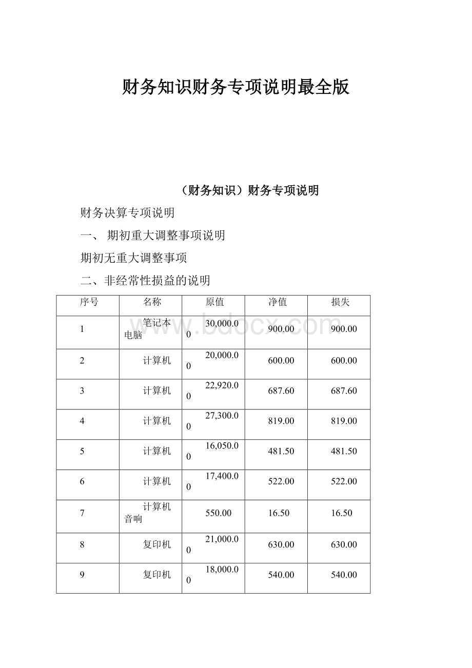 财务知识财务专项说明最全版.docx_第1页