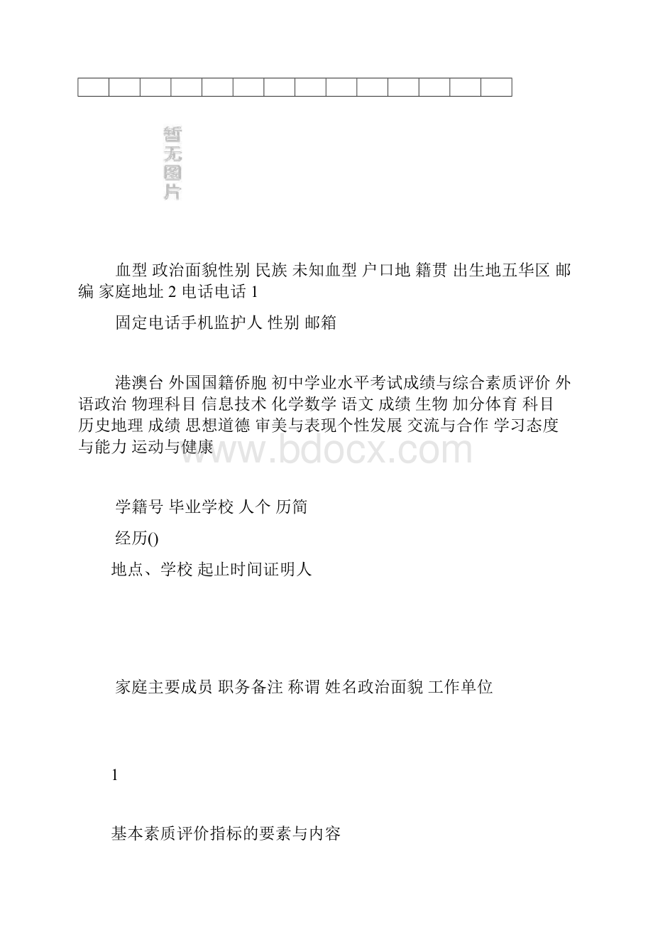 云南普通高中学生成长记录手册完整版含参考版式.docx_第2页