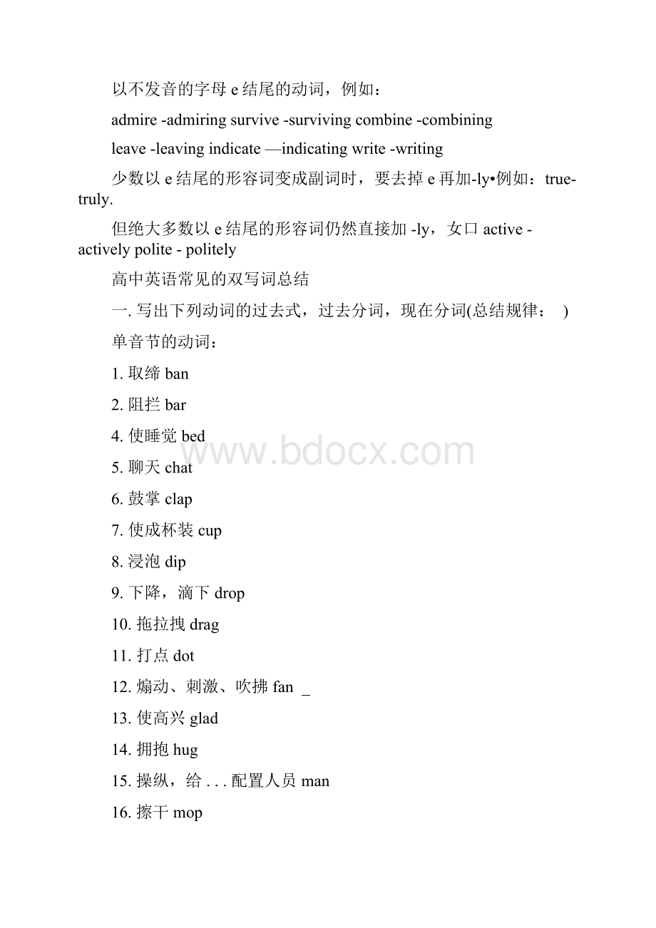 高中英语双写规则及重点单词学习资料.docx_第3页