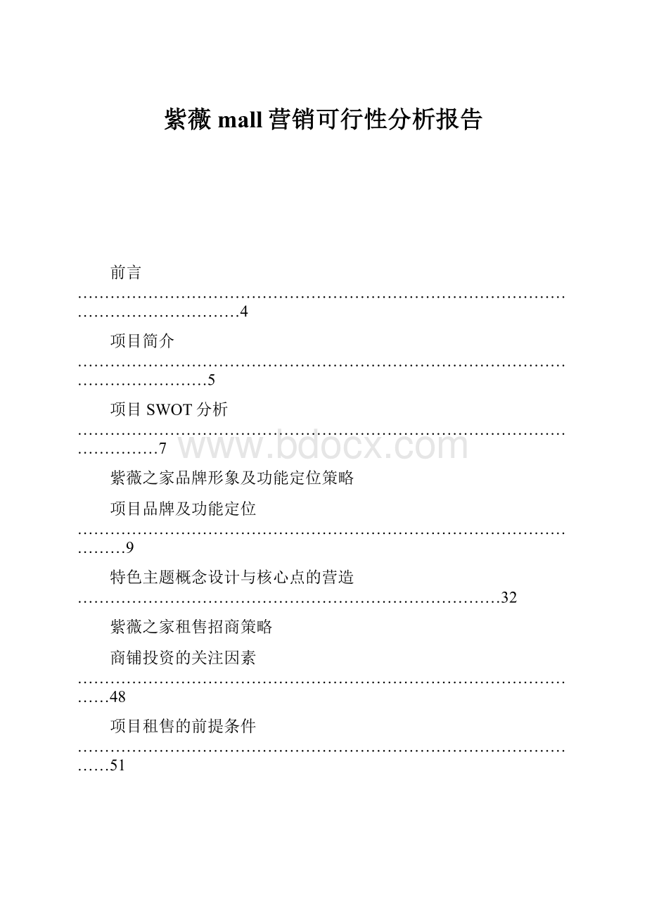 紫薇mall营销可行性分析报告.docx