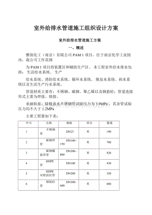 室外给排水管道施工组织设计方案.docx