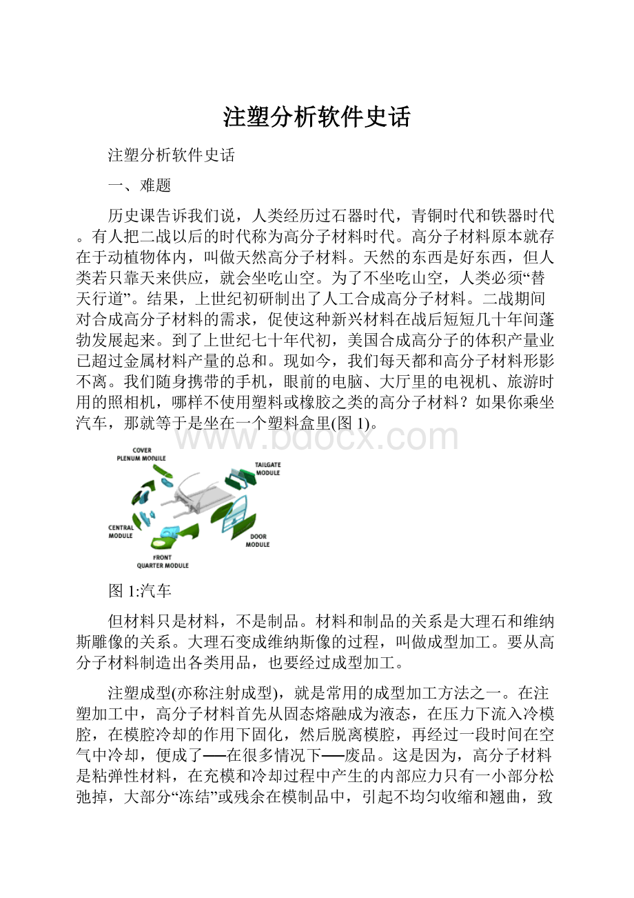 注塑分析软件史话.docx