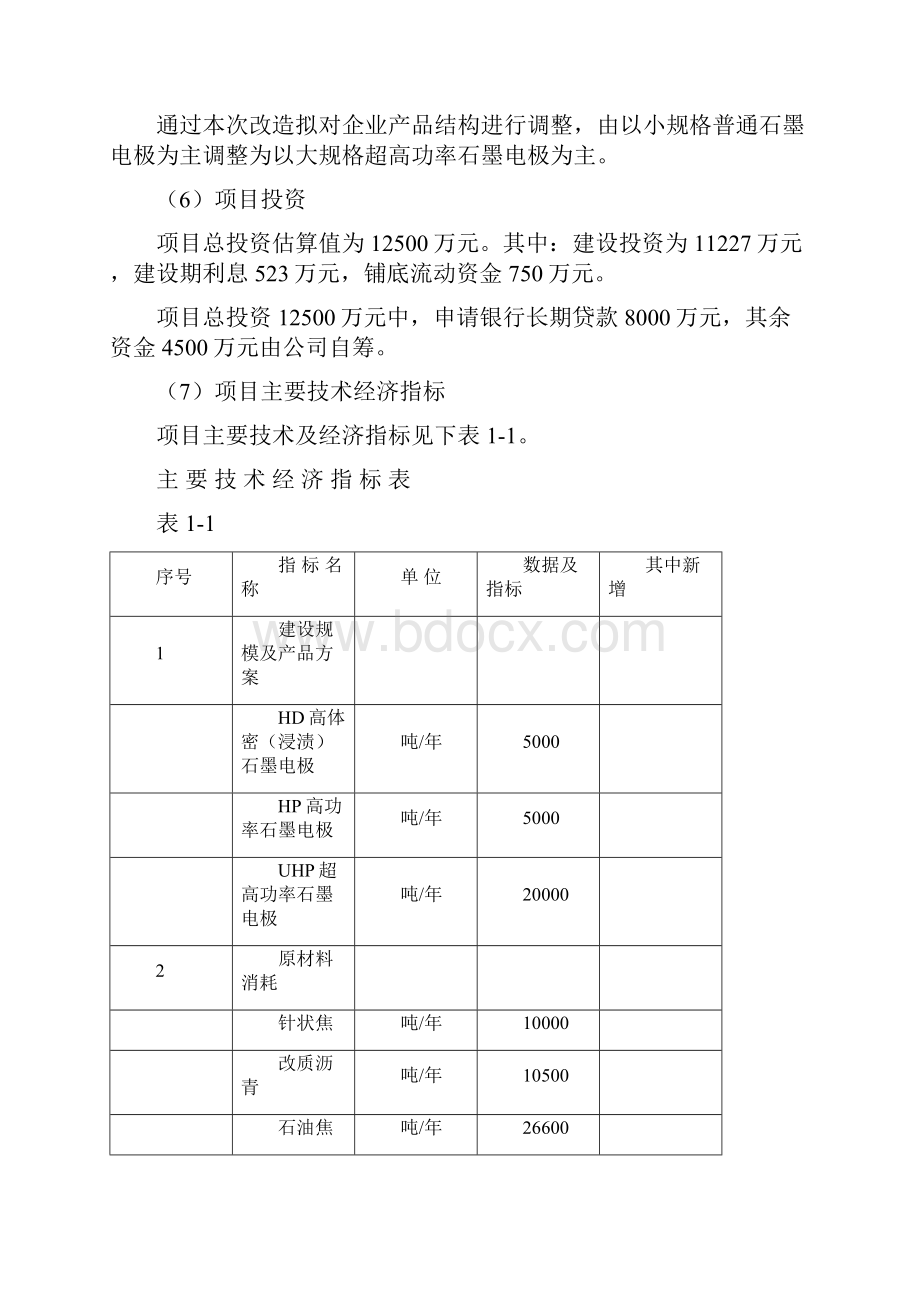 精选完整大规格超高功率石墨电极生产线技术改造项目资金申请及可行性研究报告.docx_第3页