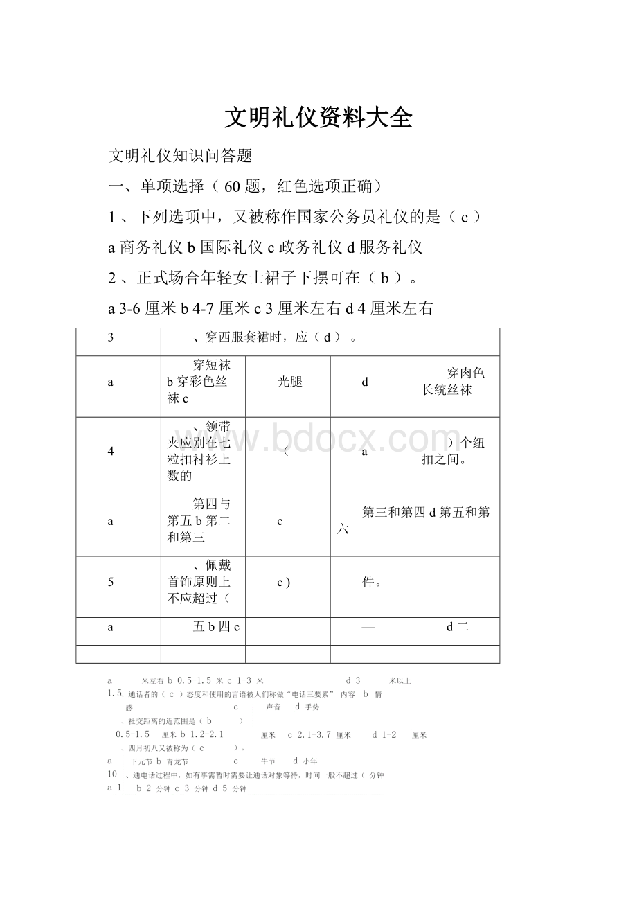 文明礼仪资料大全.docx