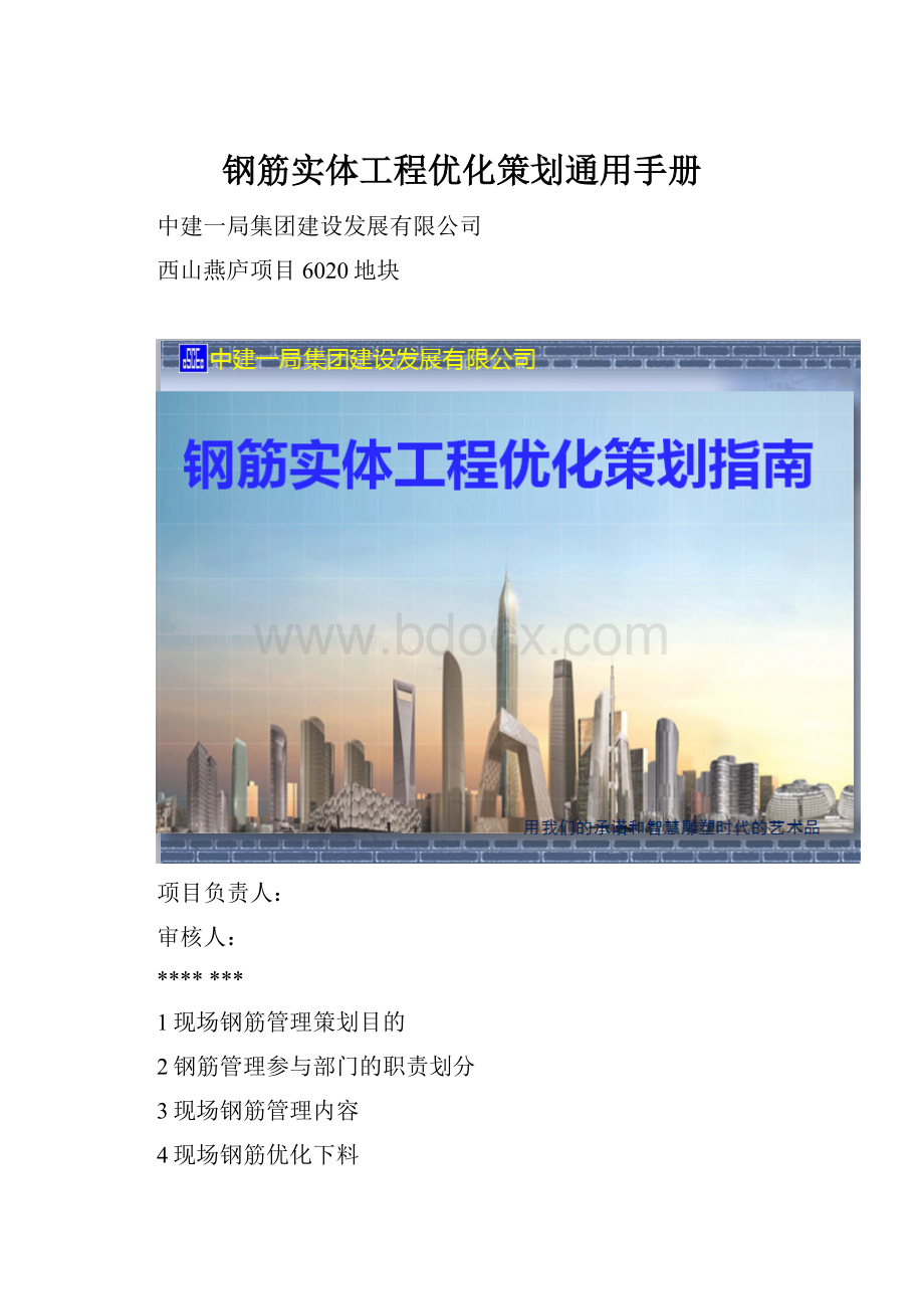 钢筋实体工程优化策划通用手册.docx