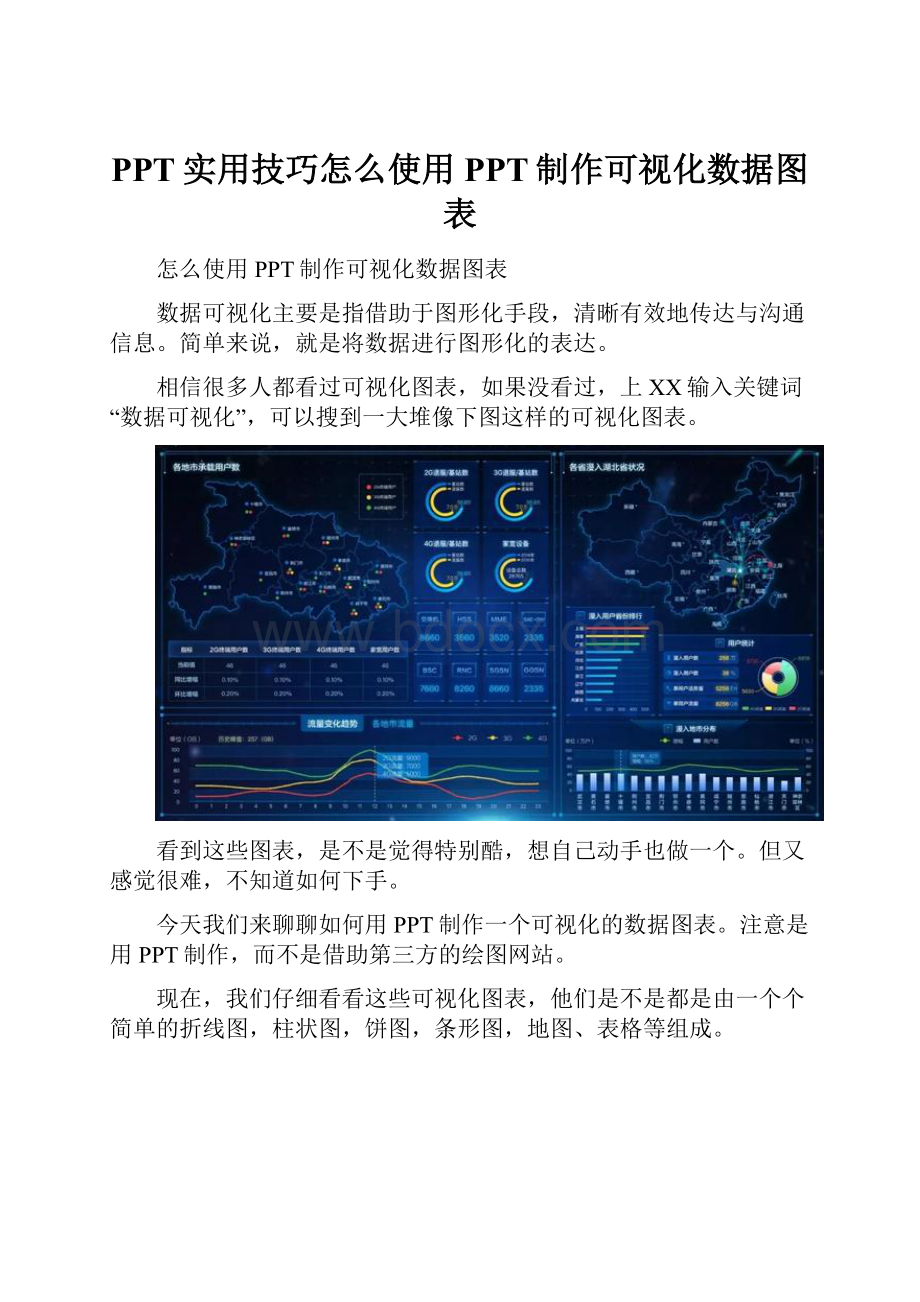 PPT实用技巧怎么使用PPT制作可视化数据图表.docx