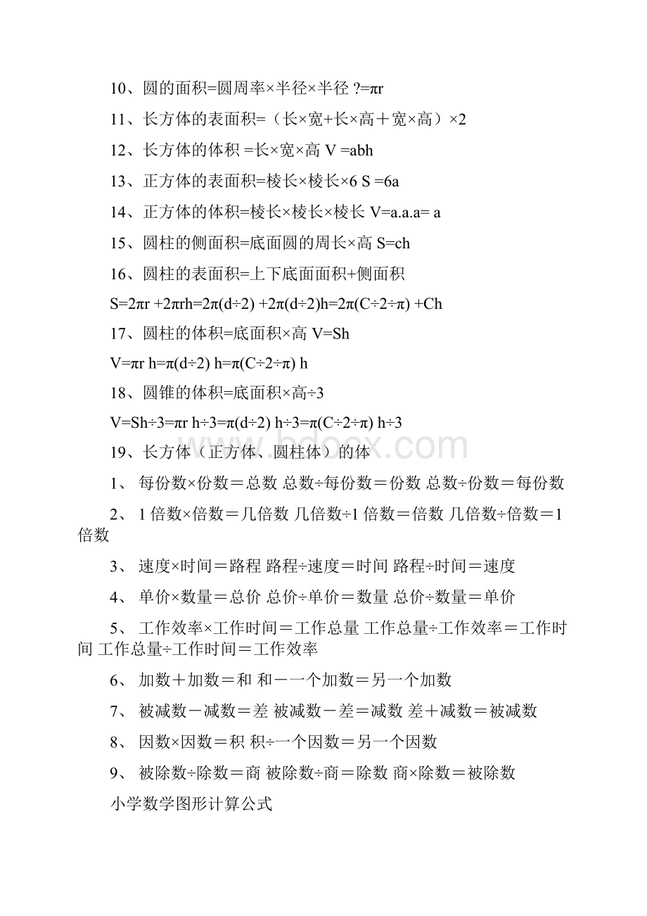 完整版小学六年级数学特殊数字及公式大全.docx_第3页