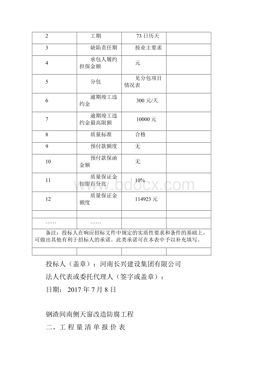 钢渣间南侧天窗改造防腐经济标.docx_第3页