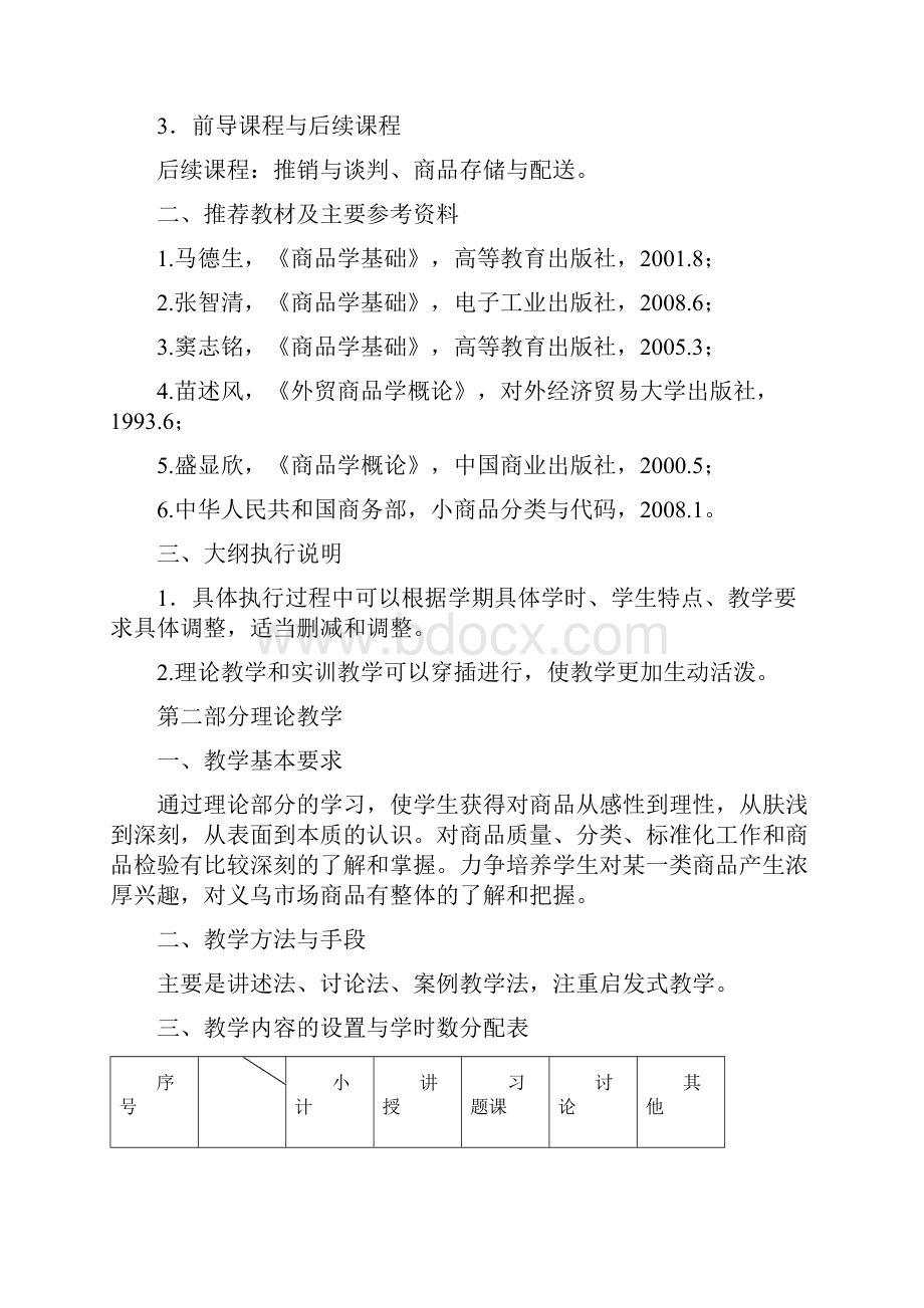 《商品学基础》教学大纲.docx_第2页