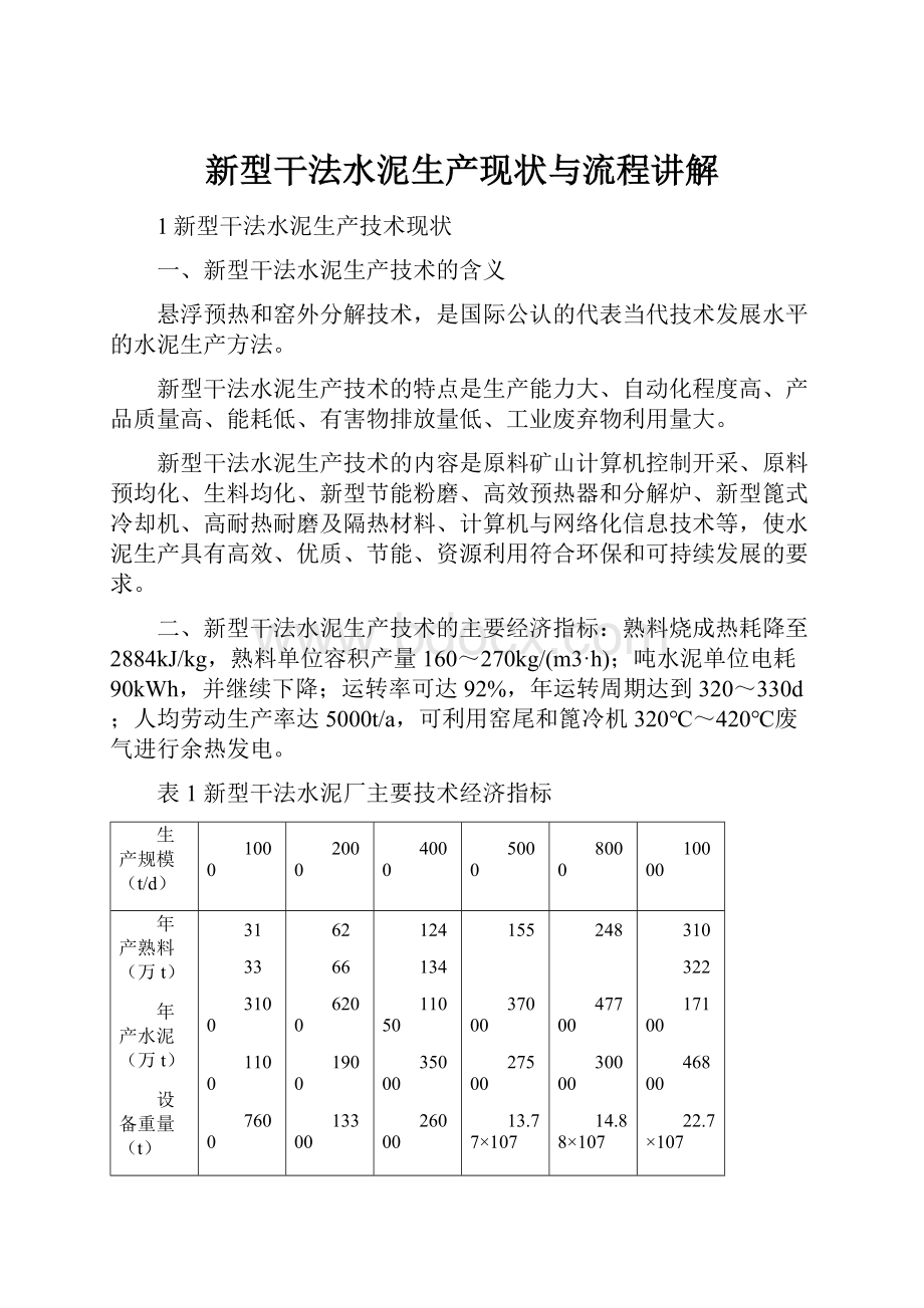 新型干法水泥生产现状与流程讲解.docx