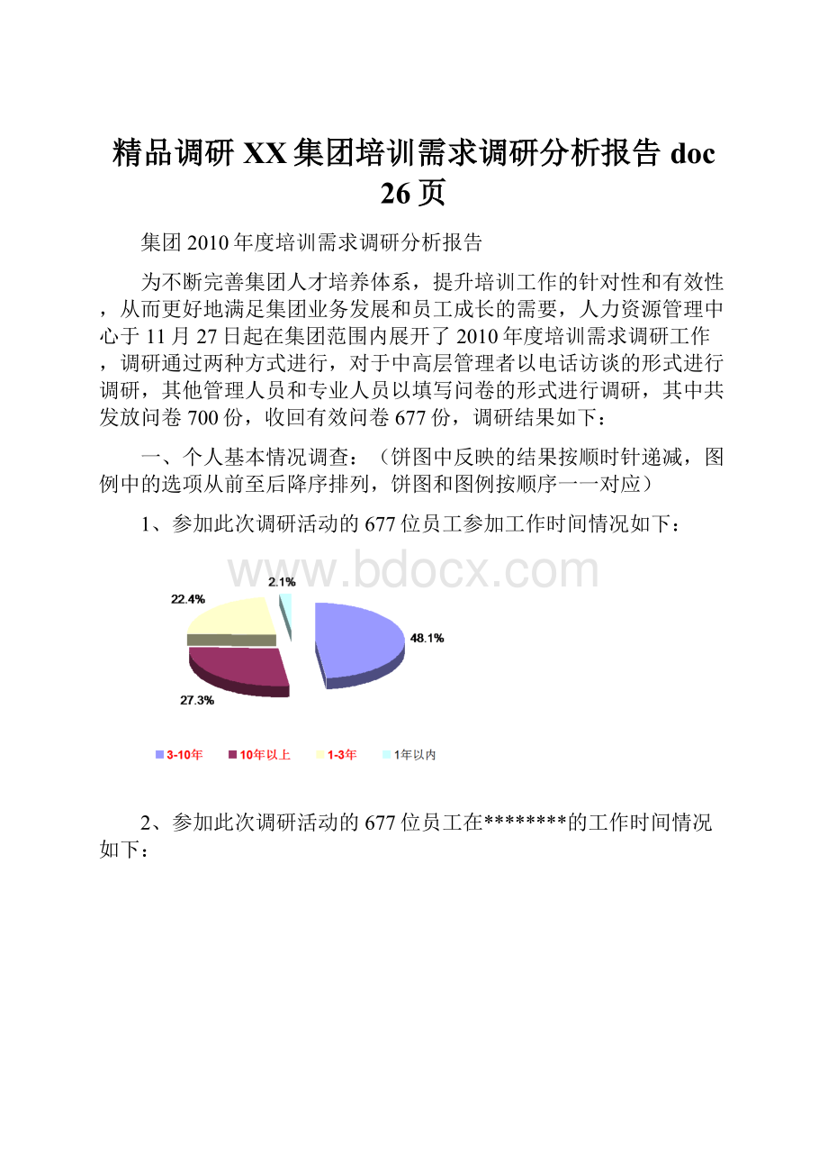 精品调研XX集团培训需求调研分析报告doc 26页.docx_第1页