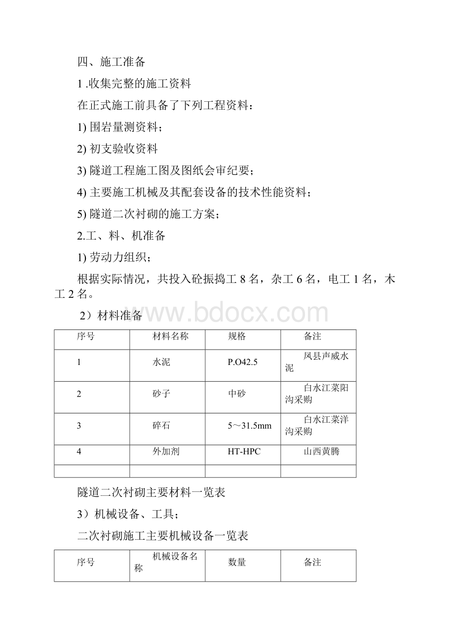 西秦岭隧道二次衬砌首件工程施工总结secret.docx_第2页