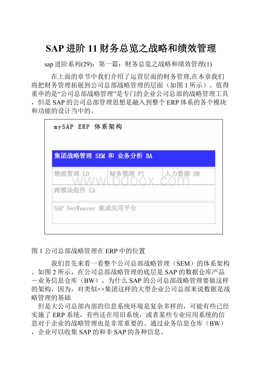 SAP进阶11财务总览之战略和绩效管理.docx