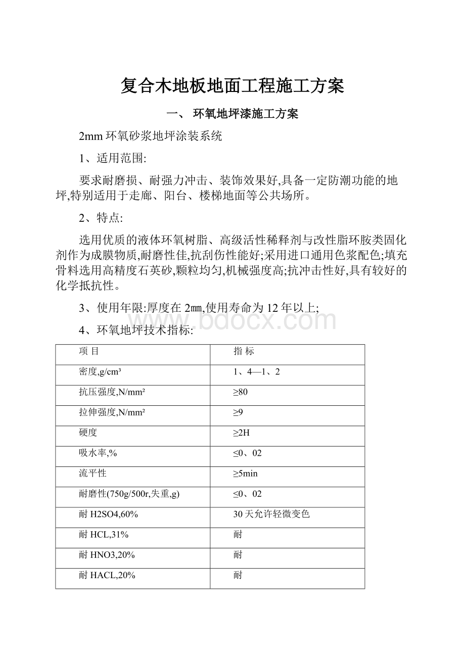 复合木地板地面工程施工方案.docx