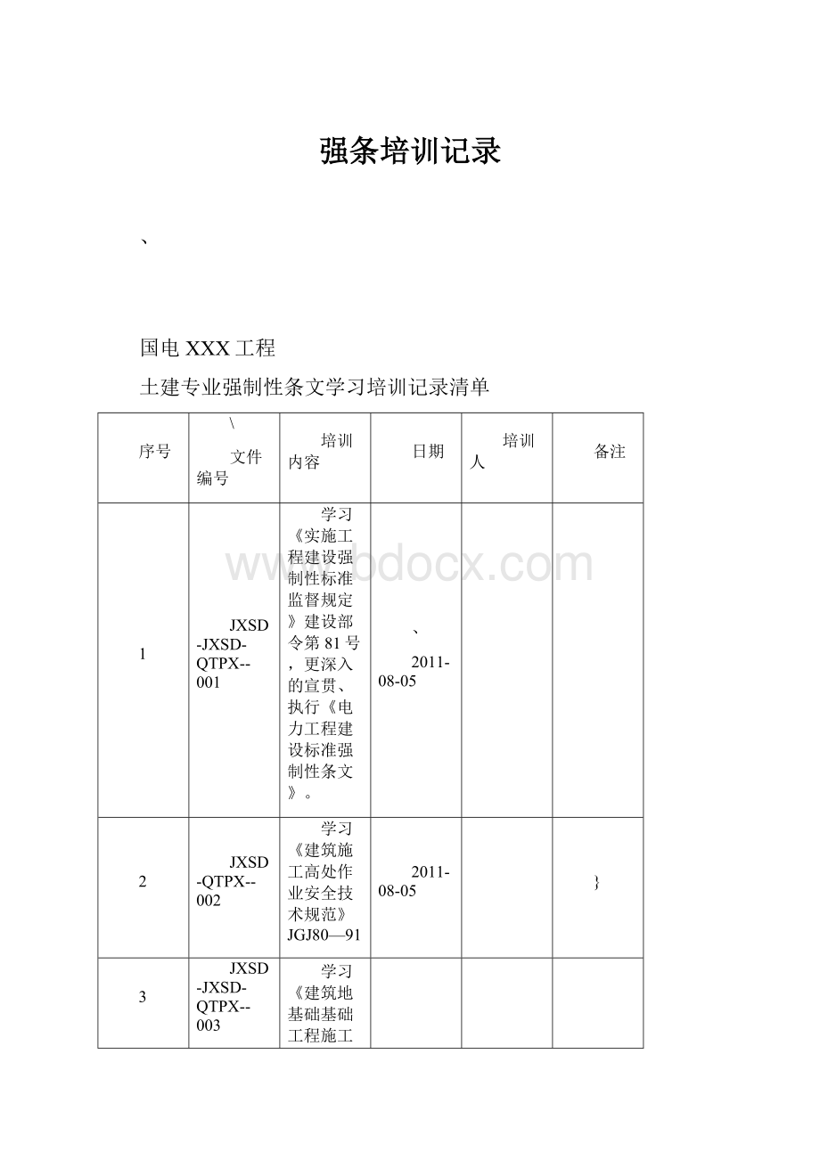 强条培训记录.docx_第1页