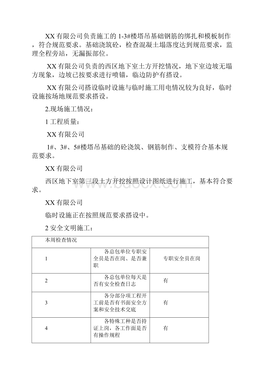 监理工程周报范例.docx_第2页