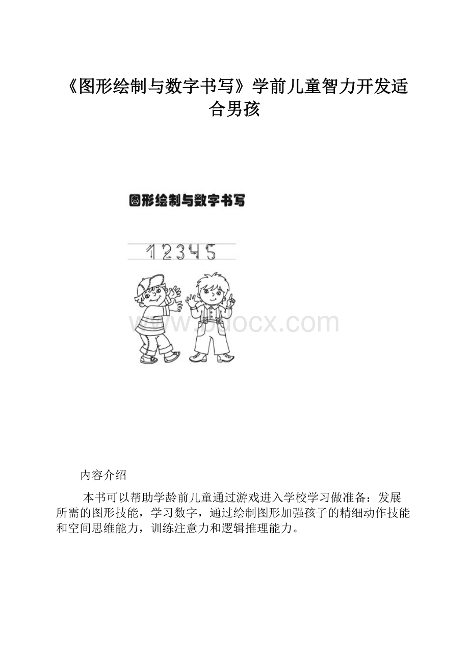 《图形绘制与数字书写》学前儿童智力开发适合男孩.docx_第1页