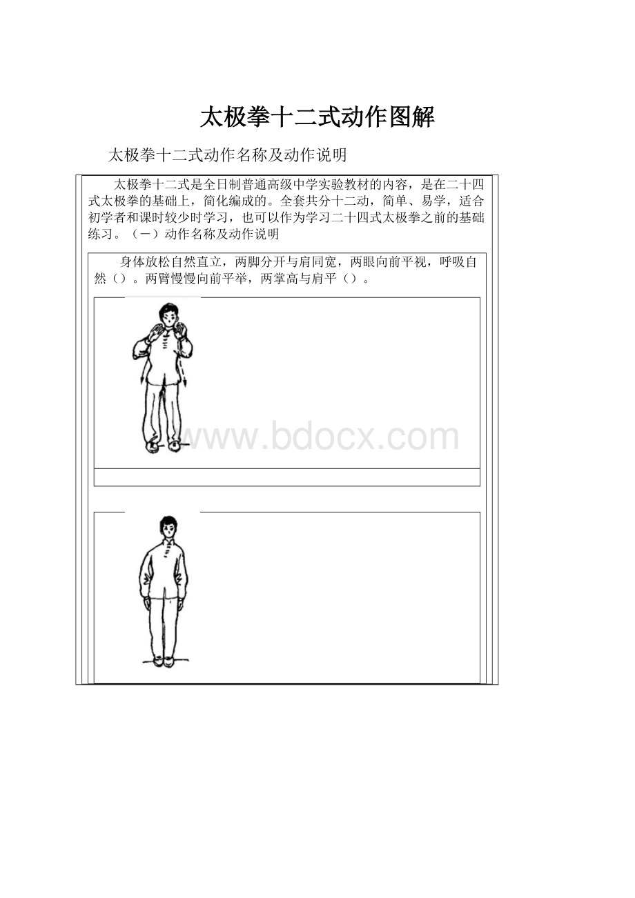 太极拳十二式动作图解.docx