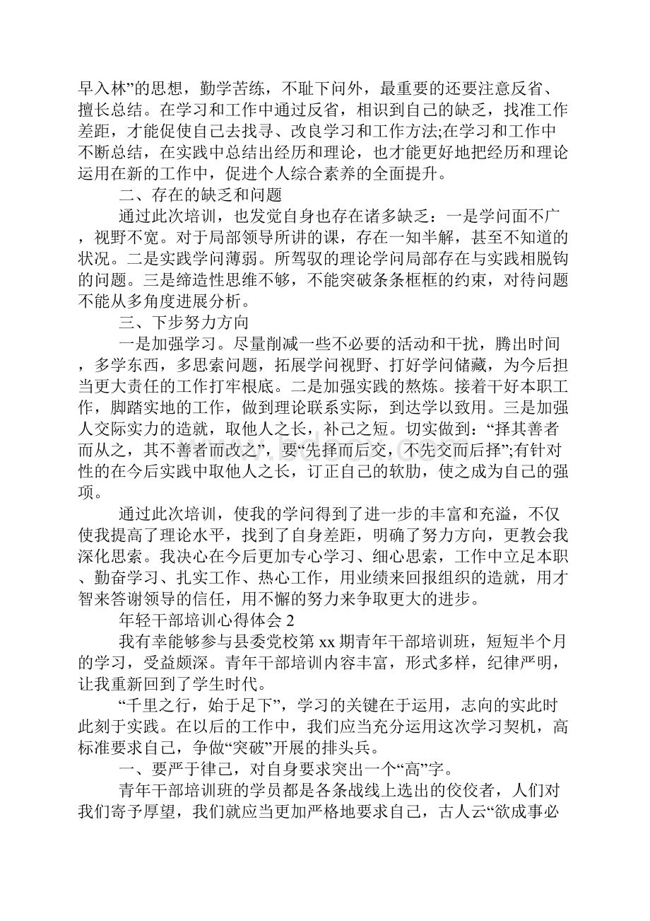 有关年轻干部培训心得体会通用范文三篇.docx_第3页