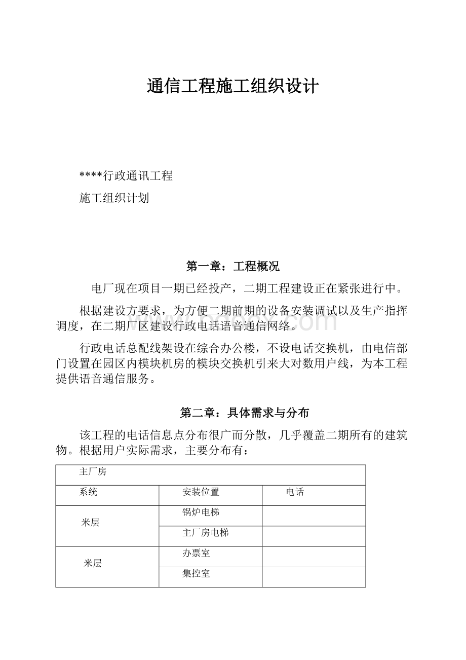 通信工程施工组织设计.docx