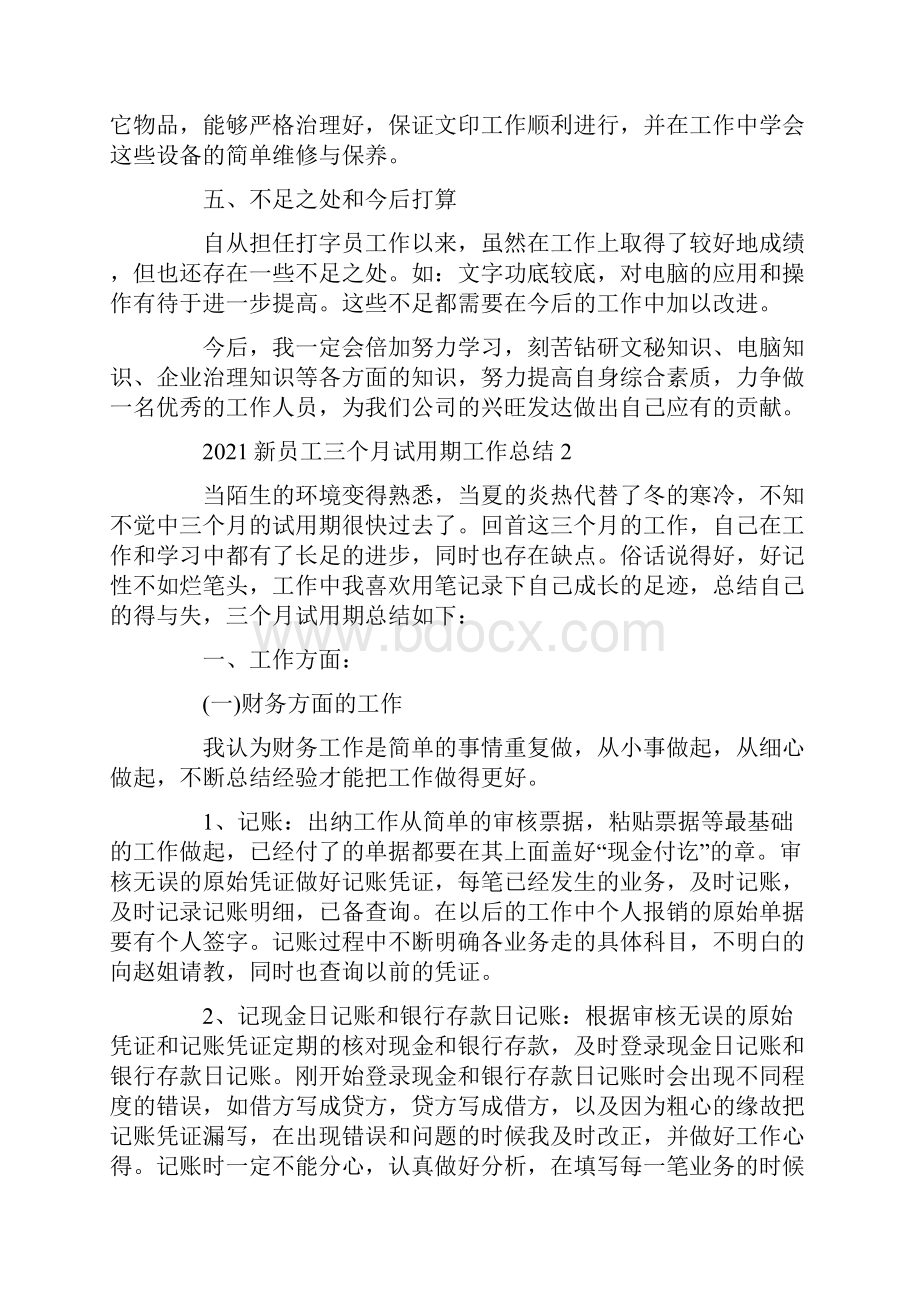 新员工三个月试用期工作总结.docx_第2页