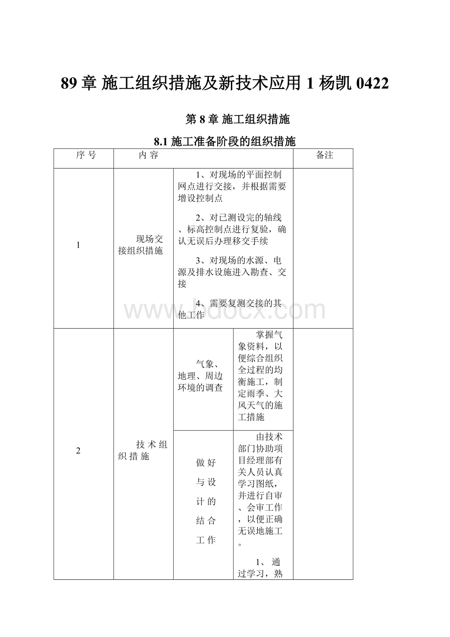 89章 施工组织措施及新技术应用1 杨凯0422.docx_第1页