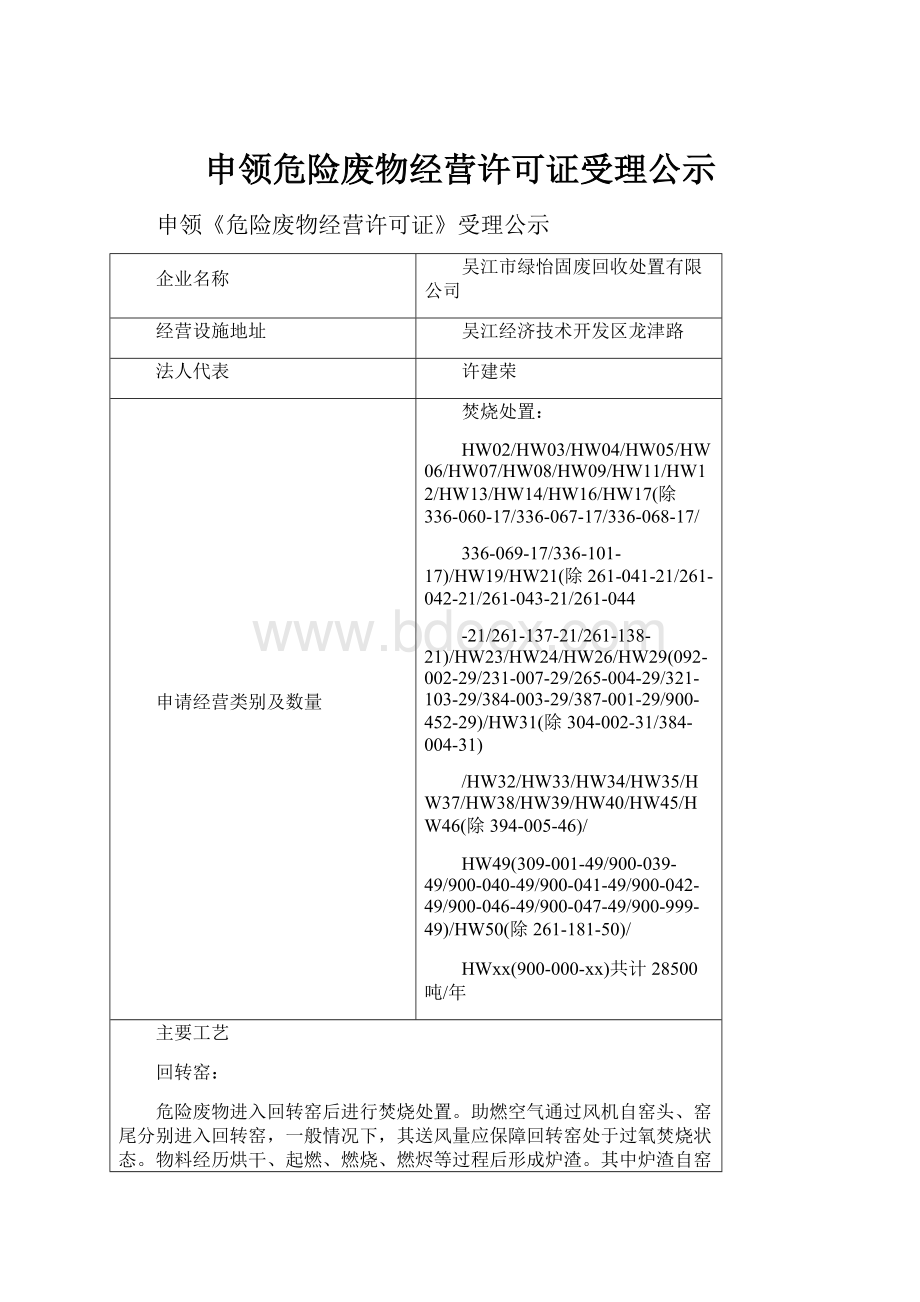 申领危险废物经营许可证受理公示.docx_第1页