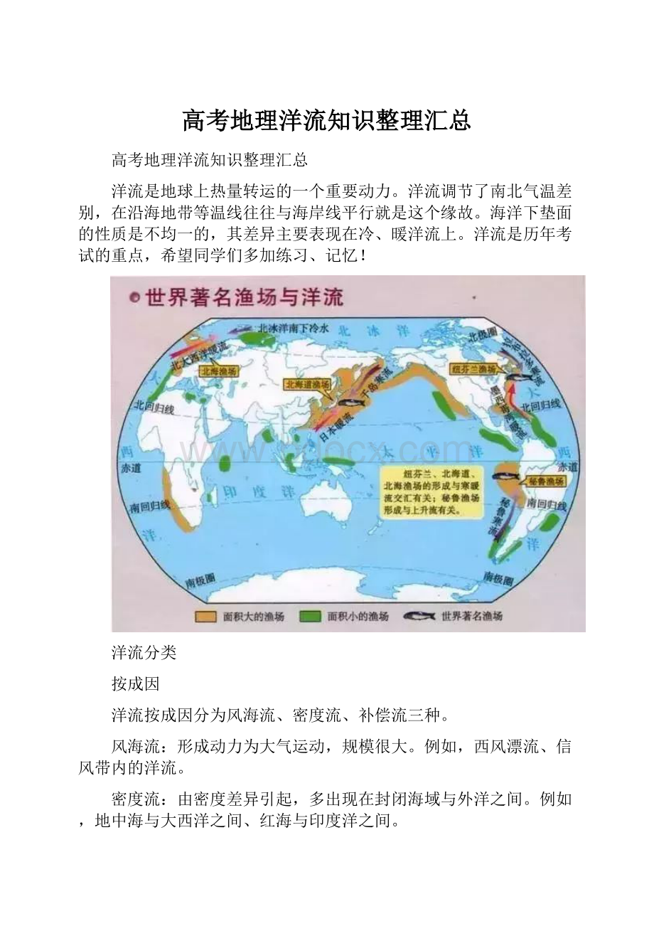 高考地理洋流知识整理汇总.docx_第1页