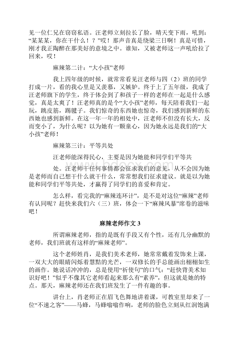 麻辣老师作文精选12篇.docx_第2页