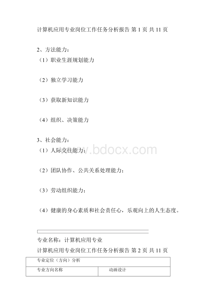 中职计算机应用专业岗位工作任务分析报告DOC.docx_第2页