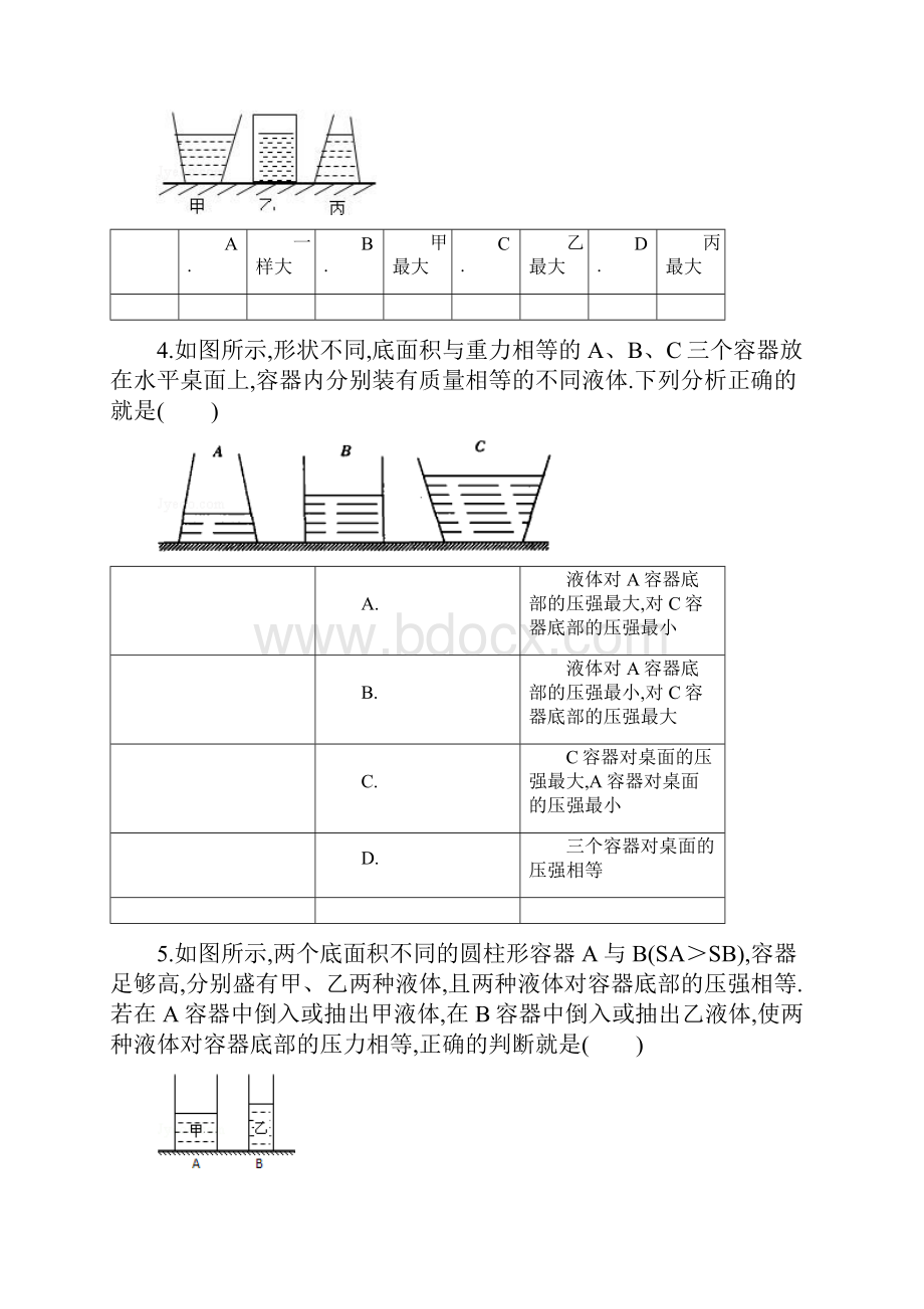 液体压强三种容器经典问题.docx_第2页