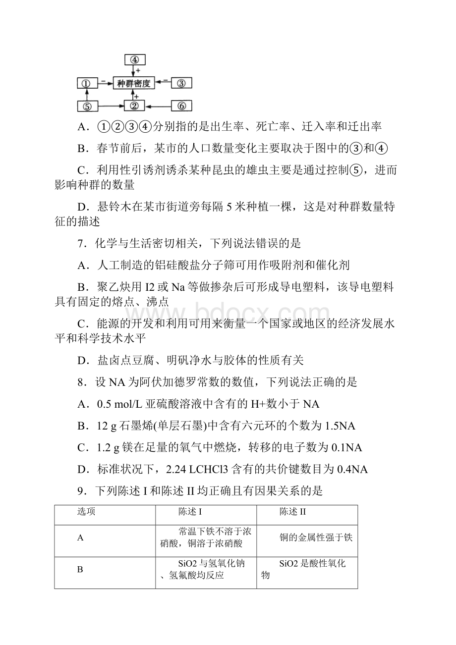 届高三第二次全国大联考新课标Ⅰ卷理综卷考试版doc绝密.docx_第3页