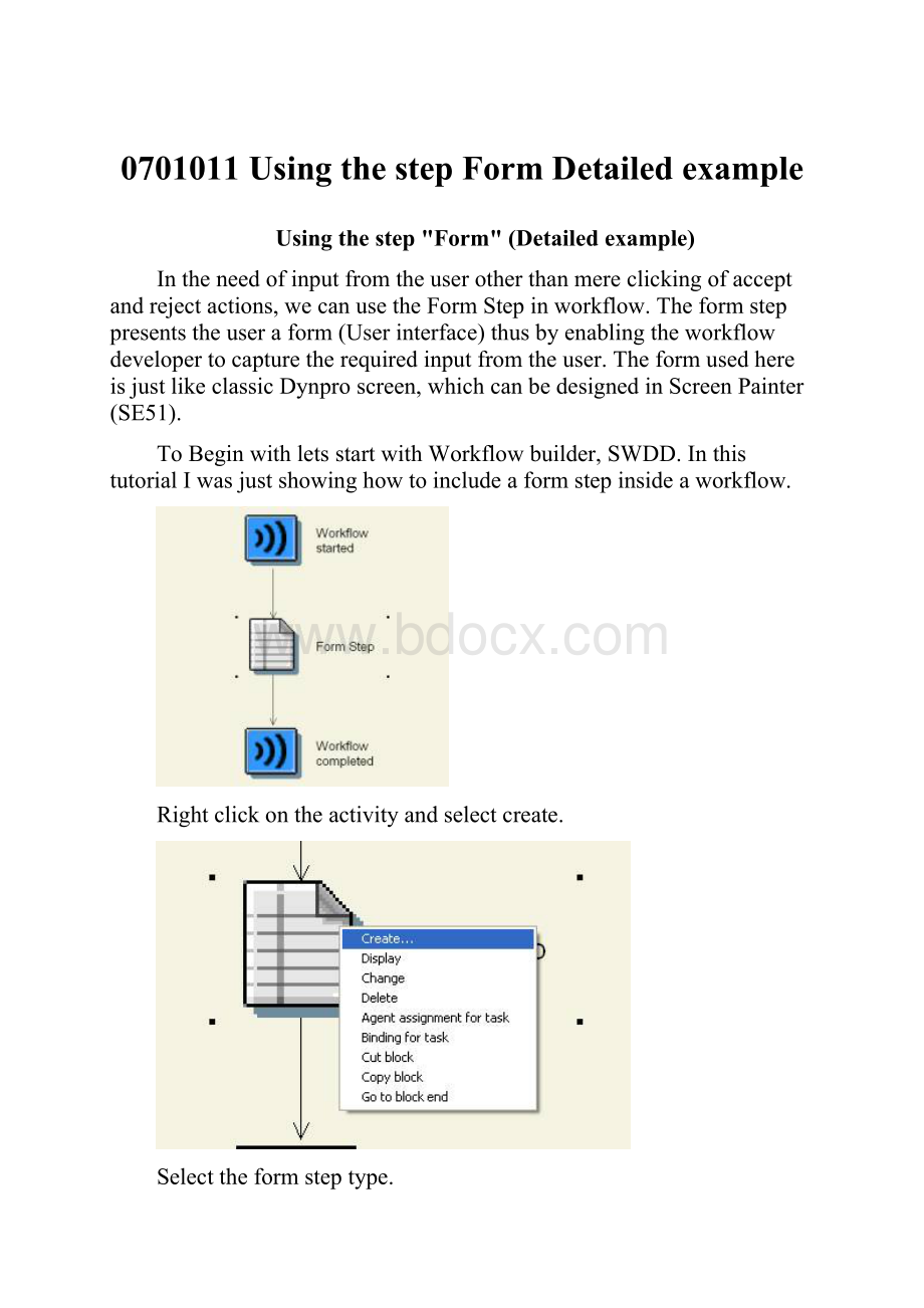 0701011 Using the step Form Detailed example.docx