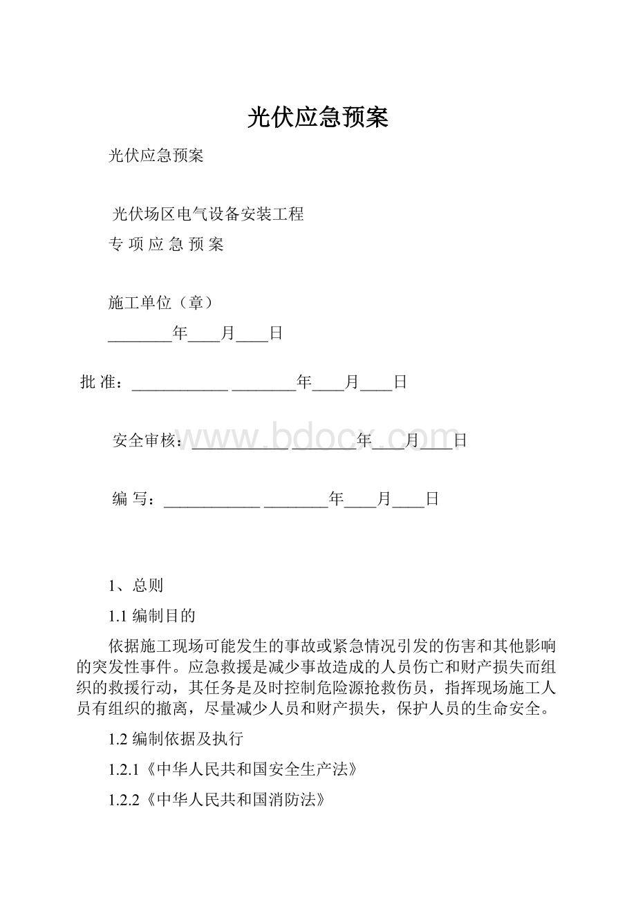 光伏应急预案.docx