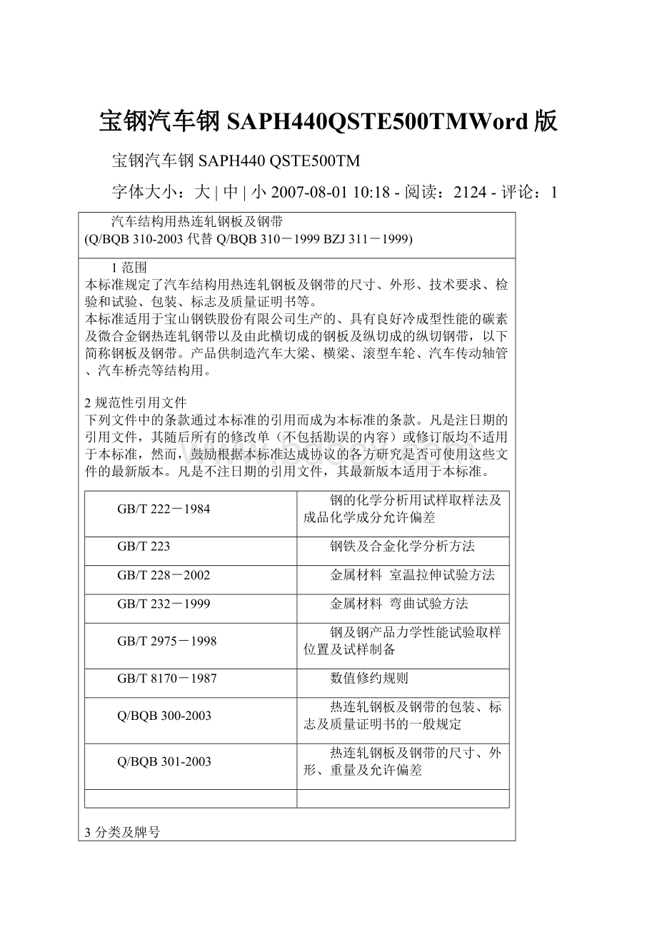 宝钢汽车钢SAPH440QSTE500TMWord版.docx_第1页