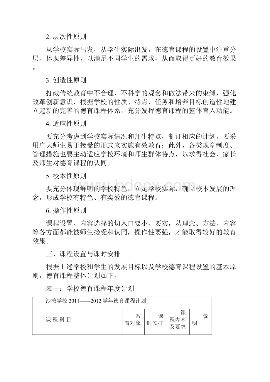 沙湾小学德育课程实施方案.docx_第2页