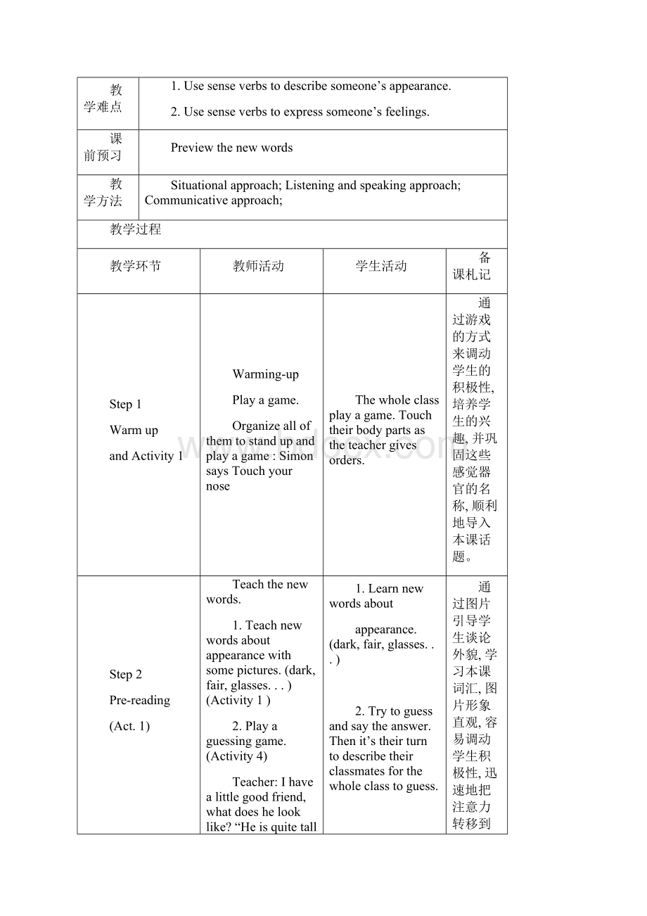 八年级下册外研版Module 1 Unit 2教案含反思.docx_第2页