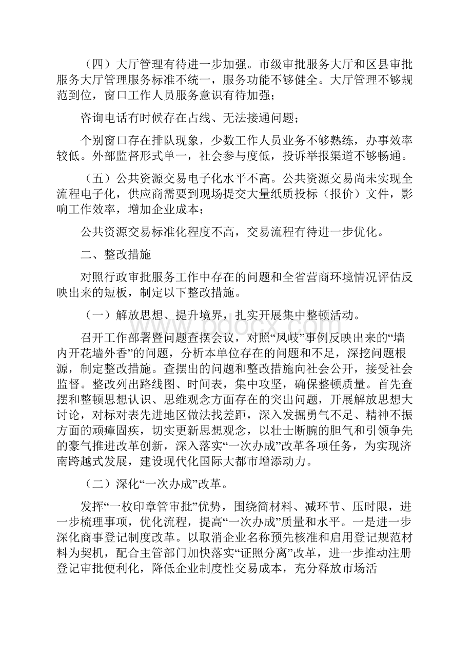 优化营商环境集中整顿活动查摆问题清单及整改措施精品合集.docx_第2页