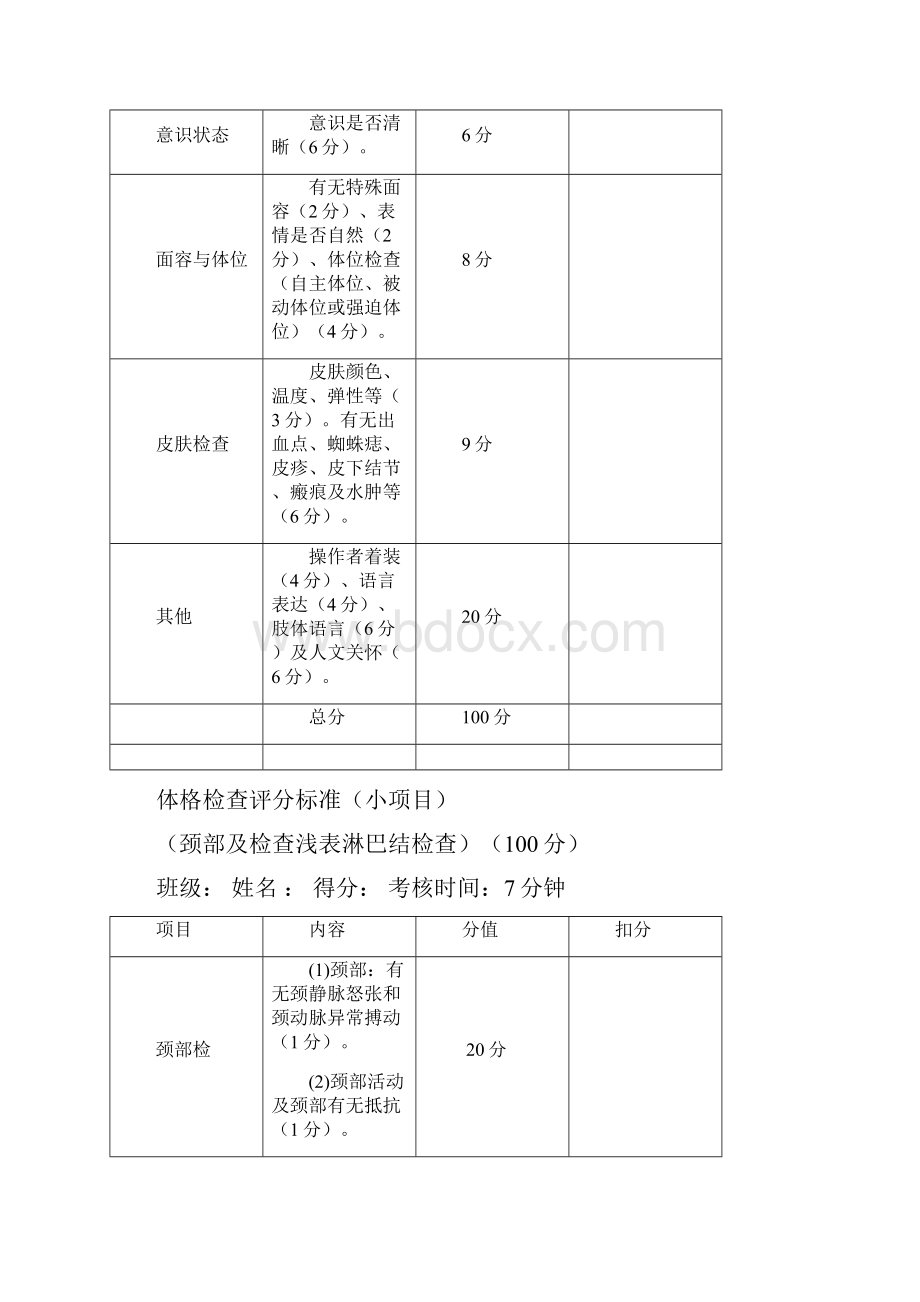 体格检查评分标准.docx_第3页