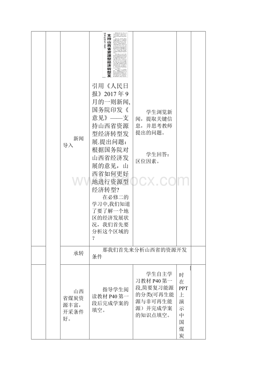 完整版能源资源的开发以我国山西省为例教学设计.docx_第3页