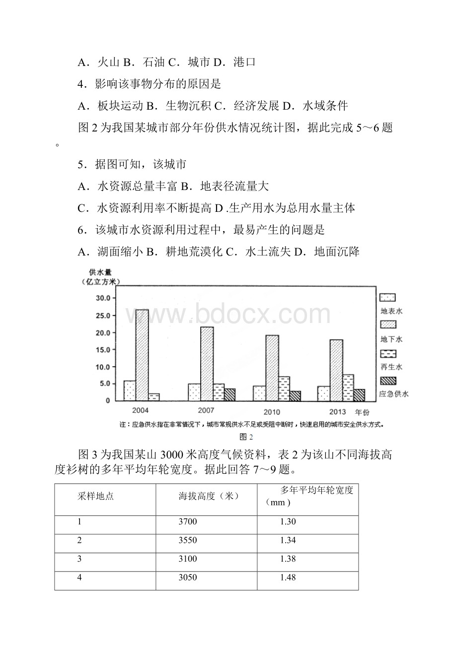 云南二模打印版云南省届高三第二次高中毕业生复习统一检测文科综合试题 Word版含答案.docx_第3页