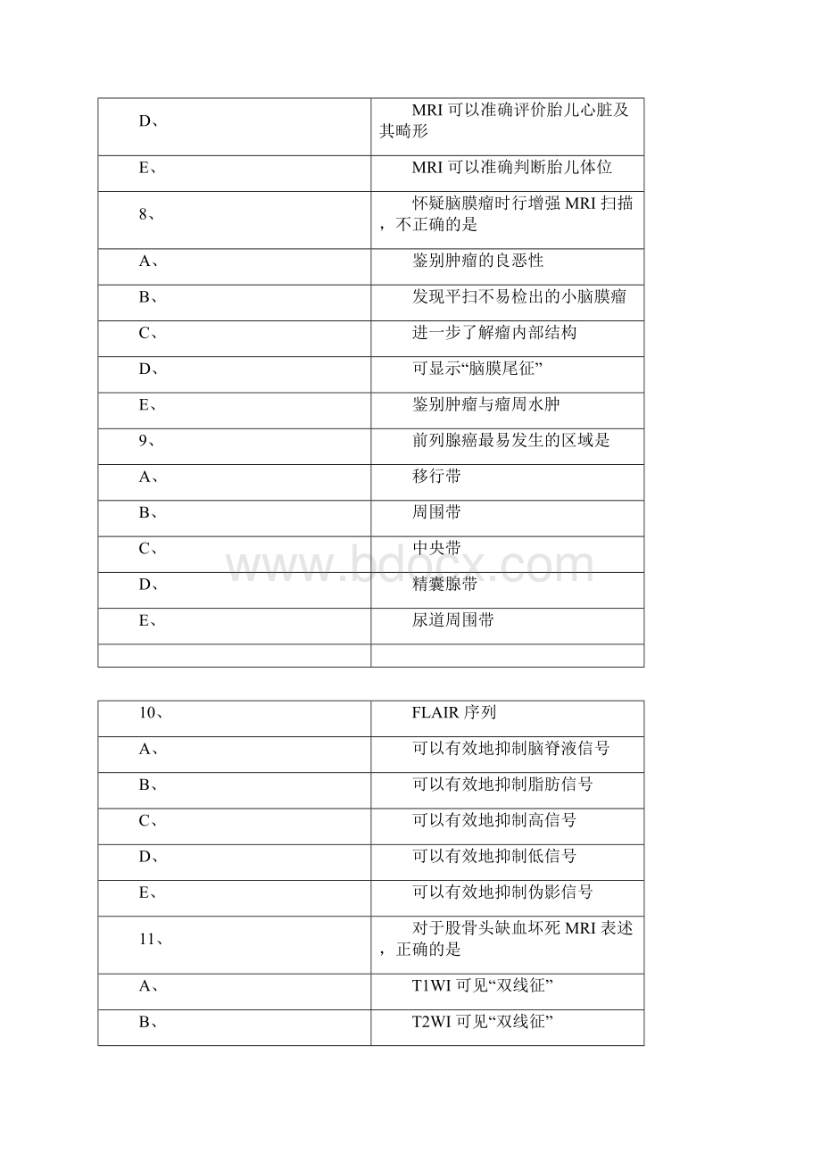 大型设备上岗证考试MRI医师真题及参考答案.docx_第3页