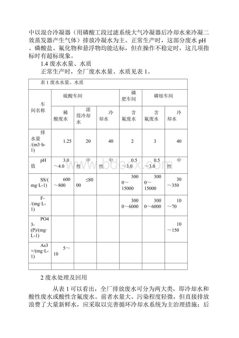 磷铵厂废水处理及回用.docx_第2页