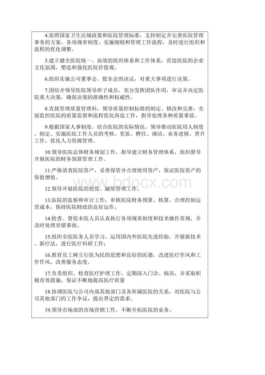 医院各职能部门岗位说明书行政后勤篇.docx_第2页