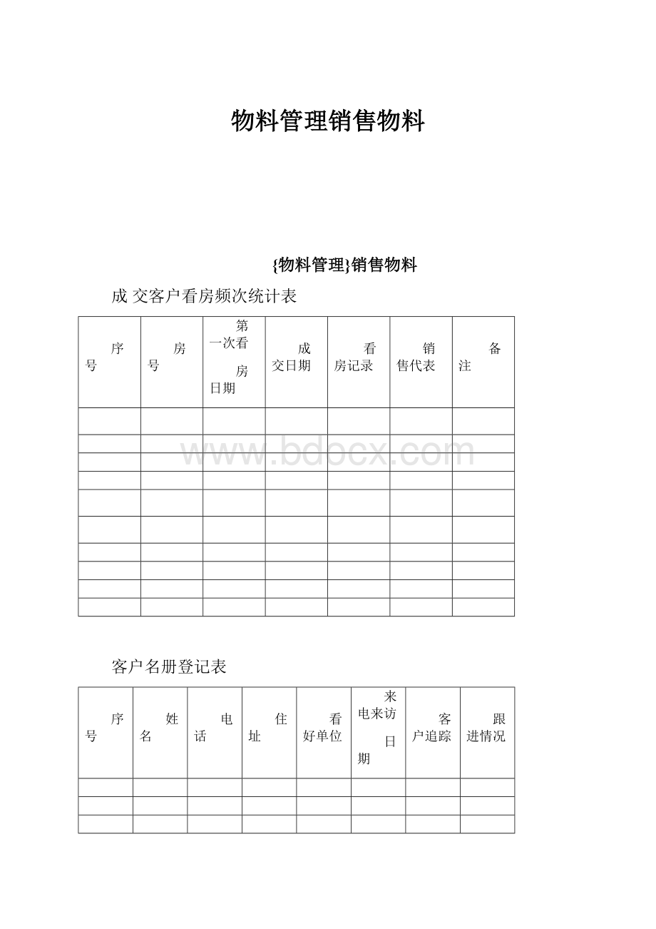 物料管理销售物料.docx