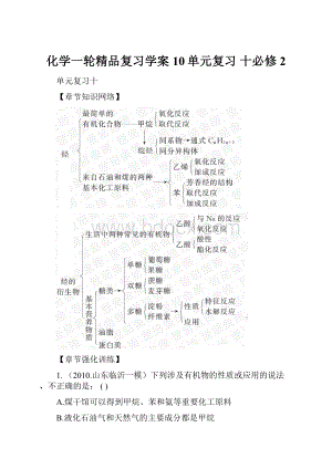 化学一轮精品复习学案10单元复习十必修2.docx