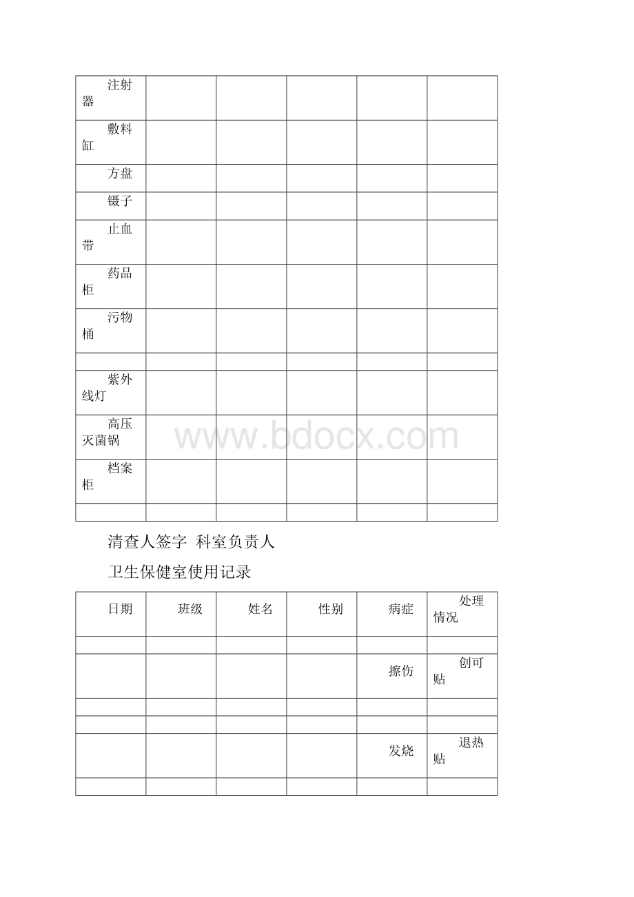 卫生保健室消毒记录使用记录.docx_第2页