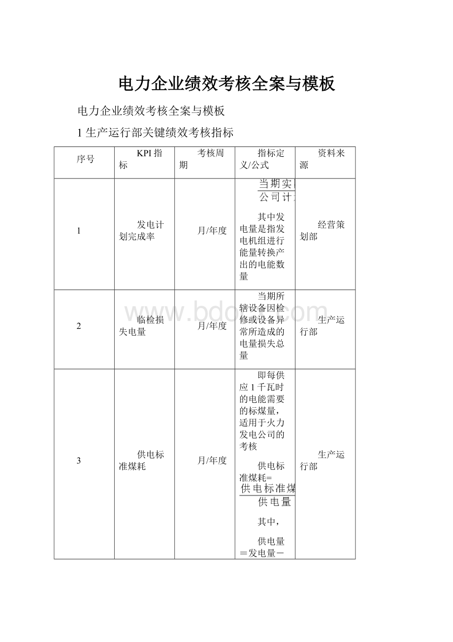 电力企业绩效考核全案与模板.docx_第1页