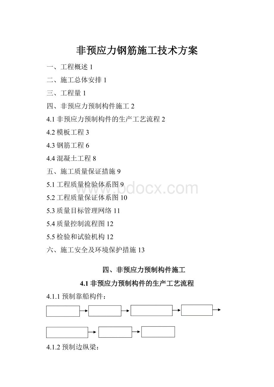 非预应力钢筋施工技术方案.docx