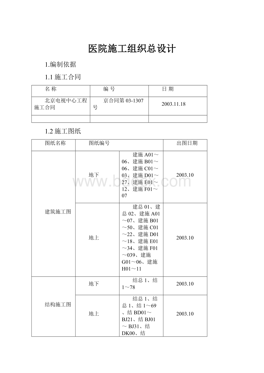 医院施工组织总设计.docx_第1页